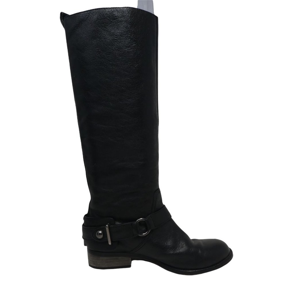 Coach Natale Riding Boots Womens 7.5 Black Leather Pull On Meghan Markle - Picture 6 of 12